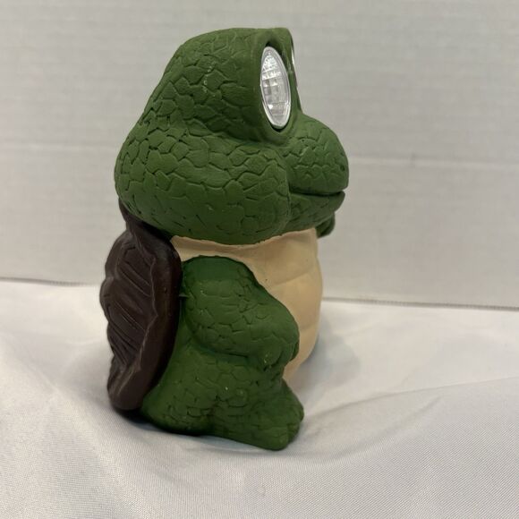 Solar Powered Turtle Statue LED Lighted Eyes - Picture 5 of 7